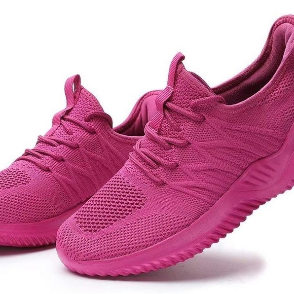 Vibrant Pink Women's Athletic Sneakers Size 10 - Picture 8 of 9